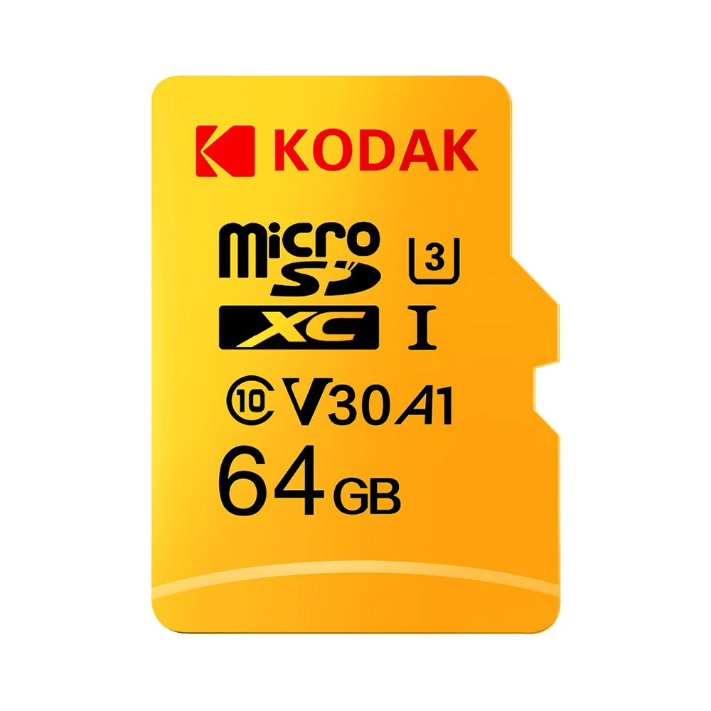 Kodak U3 A1 V30 Micro SD карта 128 ГБ 32 ГБ 64 Гб 256 ГБ 512 Гб класс 10 карта памяти 32 64 128 256 Гб Видео карта памяти для телефона - Емкость: 64GB U3