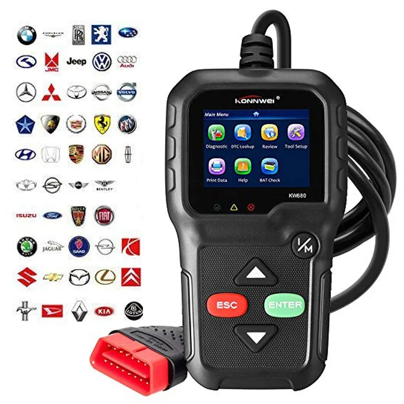 Лучший OBD2 сканер KW680 Anto диагностические автомобильные сканеры Инструменты OBDII