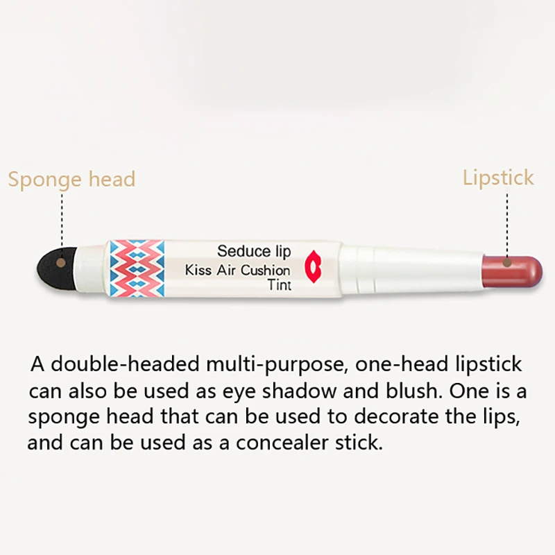 Makeup Lipstick Double Head Cushion Lipstick Pen Multipurpose Lipstick Velvet Matte Lipstick Lip Cheek Pen maquiagem