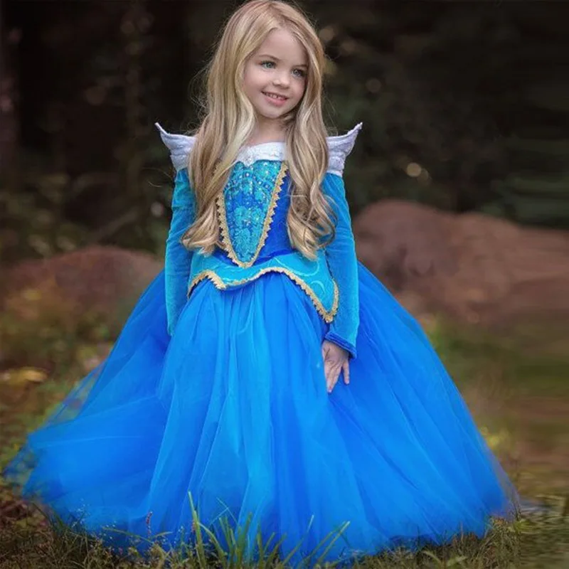 

Christmas Europe And America Spring And Autumn Arlo Princess Dress Sleeping Beauty Dress Children Performance Formal Dress