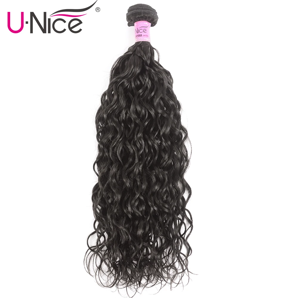 

Unice Hair Brazilian Water Wave 1Pcs Remy Hair Machine Double Weft 100% Human Hair Weaving Natural Color Free Shipping