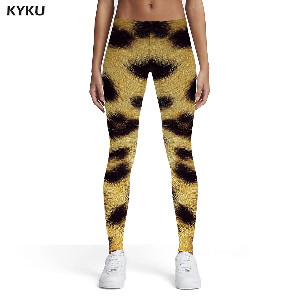 KYKU Leopard Leggings Women Abstract 