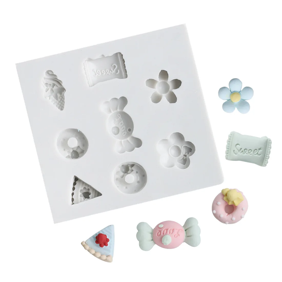 

DIY Candy Flower Donut Fondant Chocolate Mould Cake Decorating Tool Gumpaste Mold Sugarcraft Icing Sugar Mold Kitchen Gadget