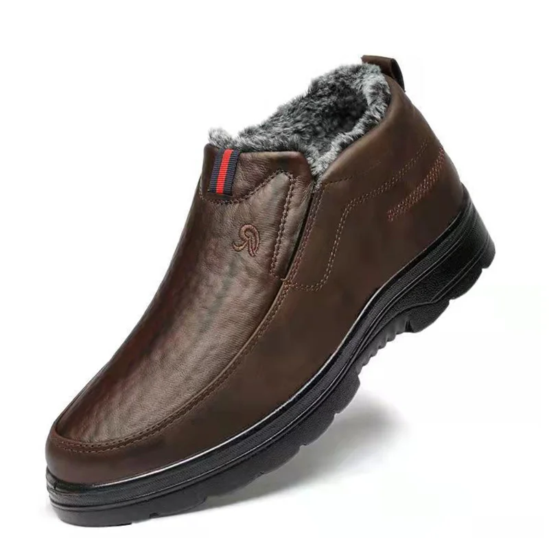 Men Boots High Quality Ankle Boots Men Lightweight Casual Shoes Winter Warm Fur Working Shoes Male Outdoor Zapatos De Hombre