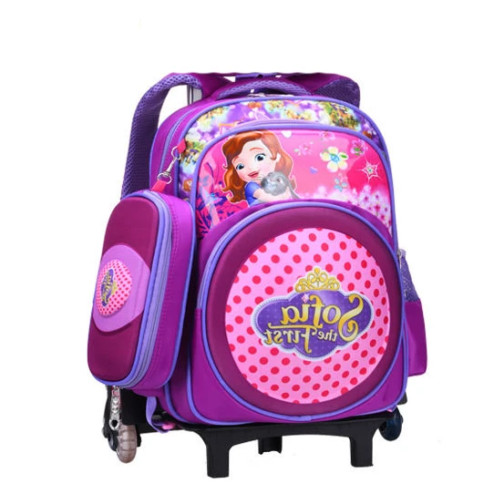 6 wheels Дети капитан Mochilas Дети Школьные сумки с чемодан-тележка на колесах для мальчиков девочек рюкзак Mochila Infantil Bolsas - Цвет: 6 wheels