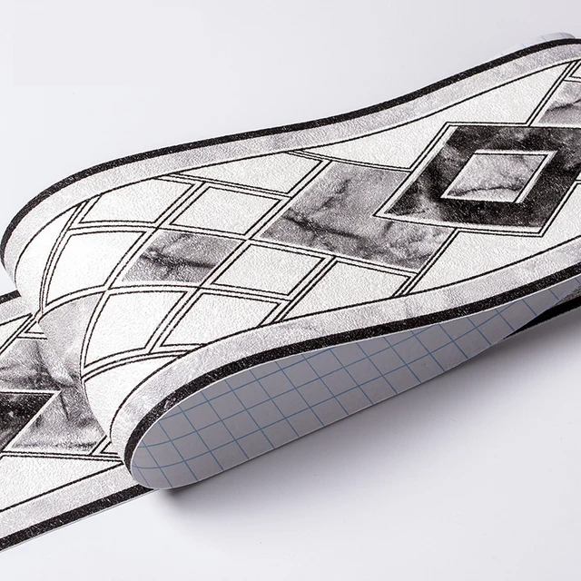 Geometric Pattern Waterproof Self Adhesive Wallpaper Borders