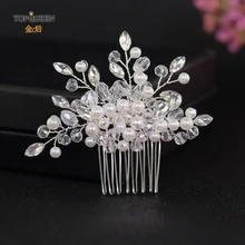 TOPQUEEN HP181 невесты украшения для волос ручной работы кристалл свадебный гребень для волос со стразами невесты для украшения волос невесты тиара