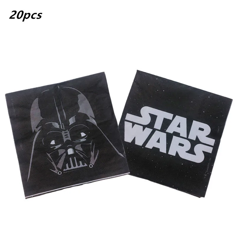 Star Wars Theme Birthday Tableware Set Tablecloth Napkins Birthday Party Table Cover Flags Plates Cups Decora Boys Kids Favors