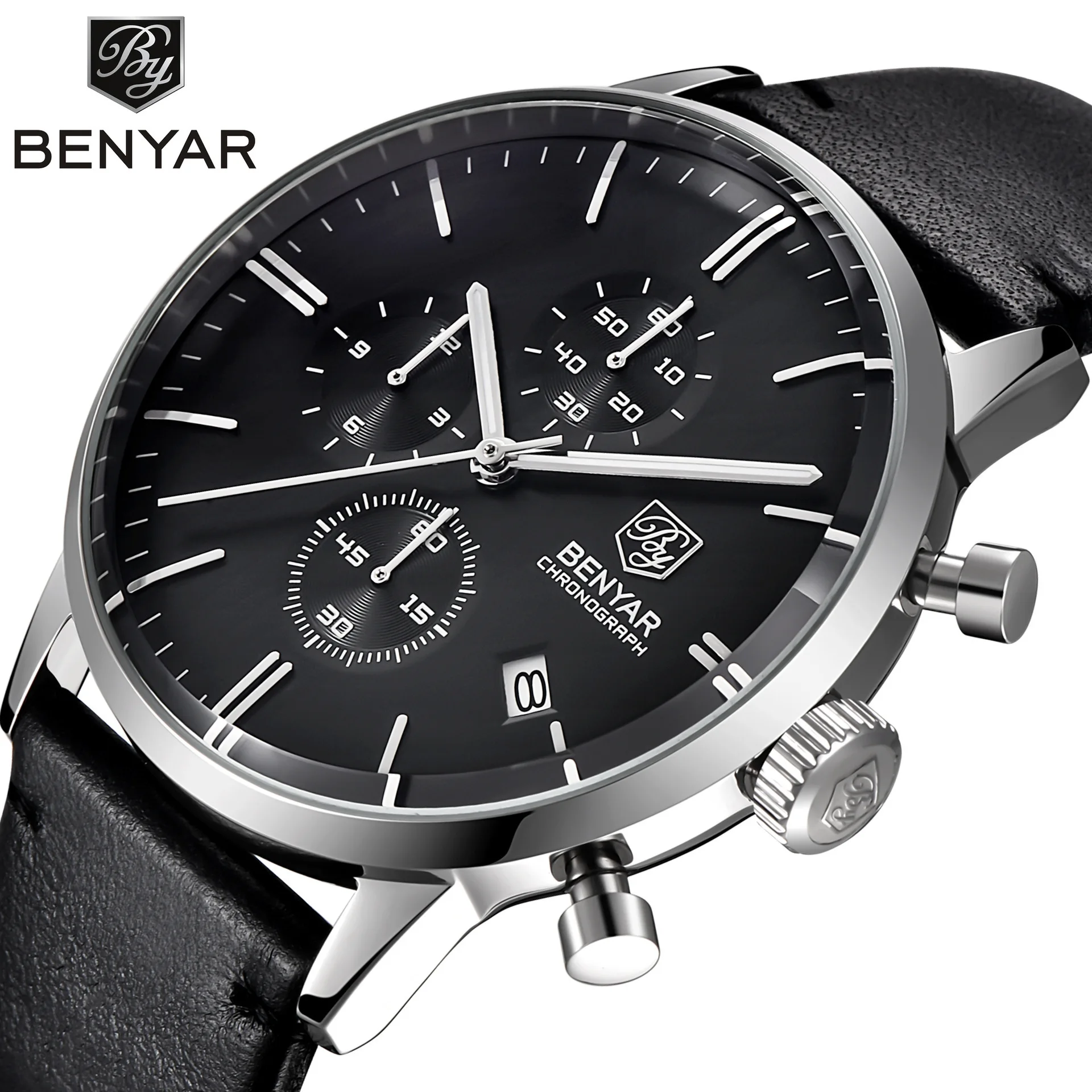 

Jacobin Casual Business-Style Multi-functional Three-Eyed Date MEN'S Watch Men's
