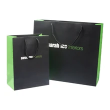 1000 шт./лот, многоразовая упаковка, роскошный бумажный пакет с хлопковыми ручками для одежды, ювелирных изделий, обуви