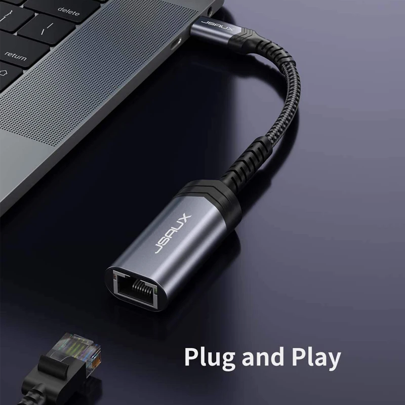 Jsaux кабель Переходник USB C Ethernet адаптер для RJ45 сетевой MacBook Pro 2020 Samsung Dell XPS Тип