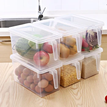 

Large capacity refrigerator storage box fruit storage box plastic kitchen food freezer storage sealed cans ZP7051450
