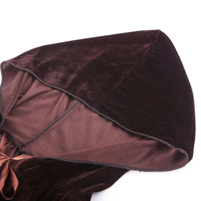 LILY123 Unisexe Adulte Halloween Cape à Capuche Velours Robe Cape sorcière Assistant Manteau noël Vampire Fantaisie fête Cosplay Costumes