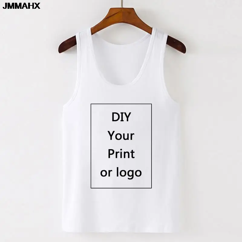 

Custom Camisole Tank Top Tees Customized Print Casual T Shirt Harajuku Sleeveless Women DIY Your Like Photo Or Logo Vest T-shirt