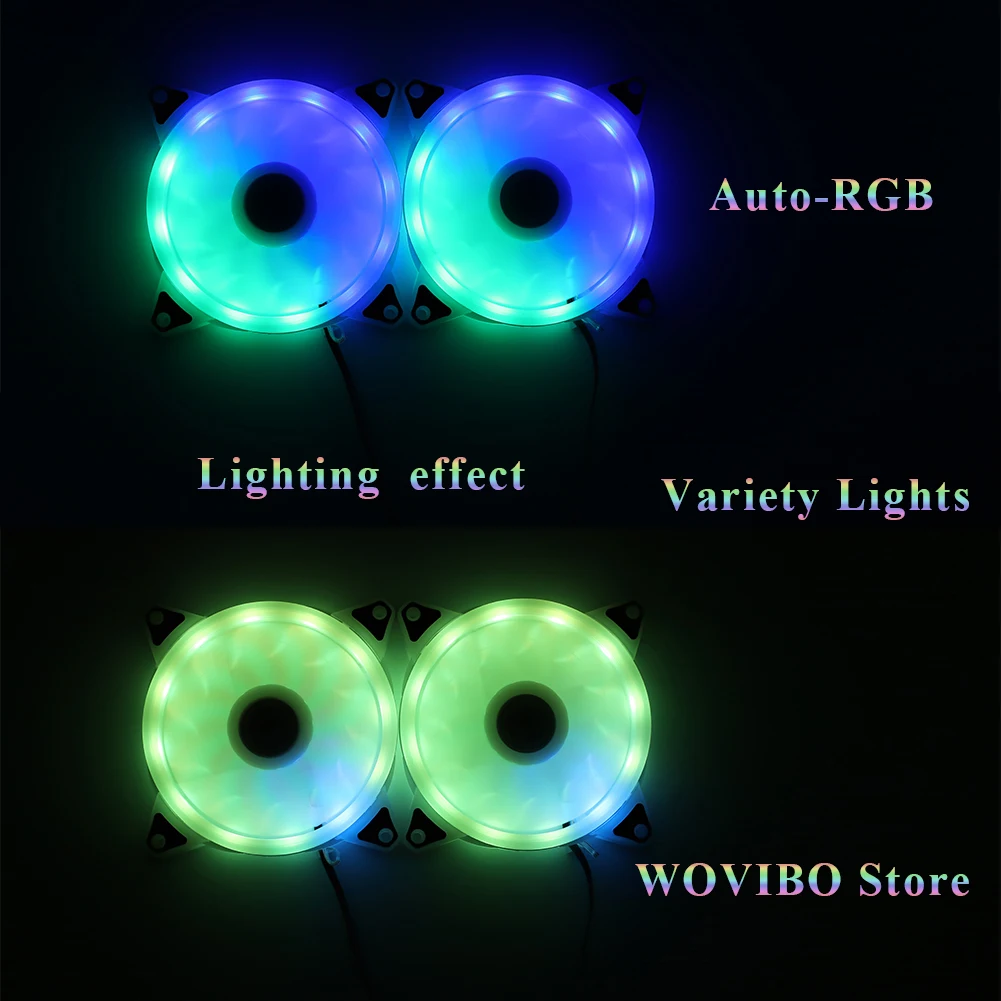 120 мм RGB чехол Вентилятор Cooler компьютерные вентиляторы охлаждения d тип большой