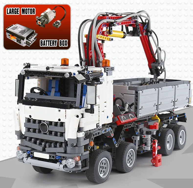 DHL 20005 Technic автомобильные игрушки 42043 Arocs 3245 Motor Technic автомобильные игрушки сборные модели автомобилей строительные блоки для детей рождественские подарки