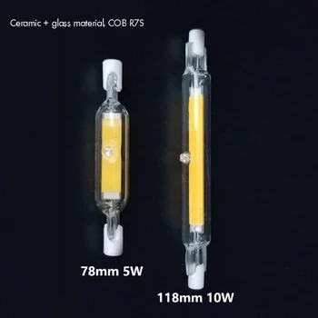 

78mm 5W / 118mm 10W R7S LED Bulb, 220V/ 110V, Natural White / Warm White / Cool White, Double Ended Flood Light Bulbs 360 Degree