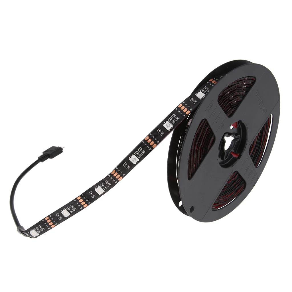 DC 5V USB LED RGB Strip Light TV Back Lighting with 24-Key Remote 5 meters
