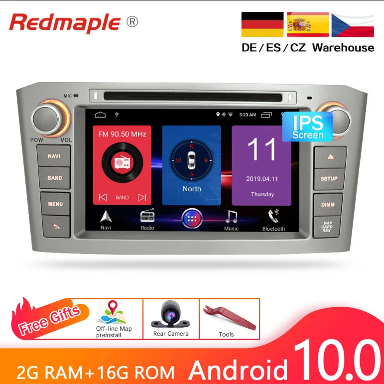 Автомобильный DVD плеер с IPS экраном Android 10 0 GPS навигация мультимедийная