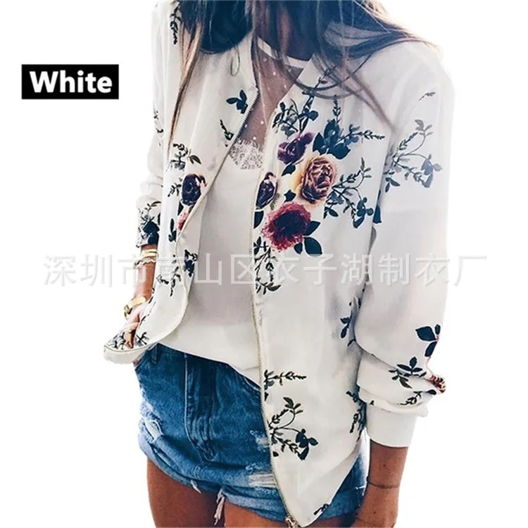 AliExpress, стиль, короткое пальто с цветочным рисунком, куртка, топы W987