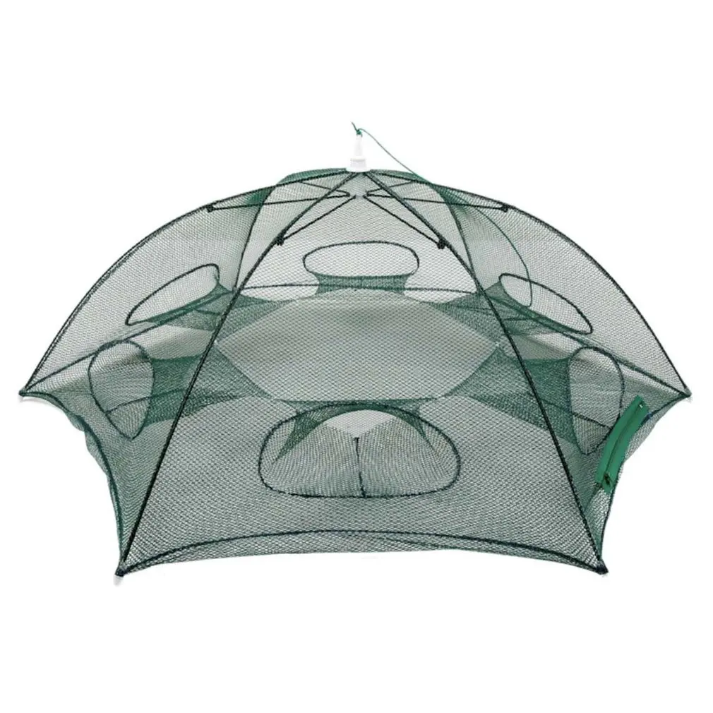 

6 Hole Fishing Net Folded Portable Hexagon Fish Network Casting Nets Crayfish Shrimp Catcher Tank Trap China Cages Mesh Cheap