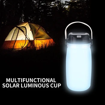 

Portable Solar Camping Light 3 Level Lighting Portable Camp Lamp Power Bank Emergency Lantern Riding USB Rechargeable