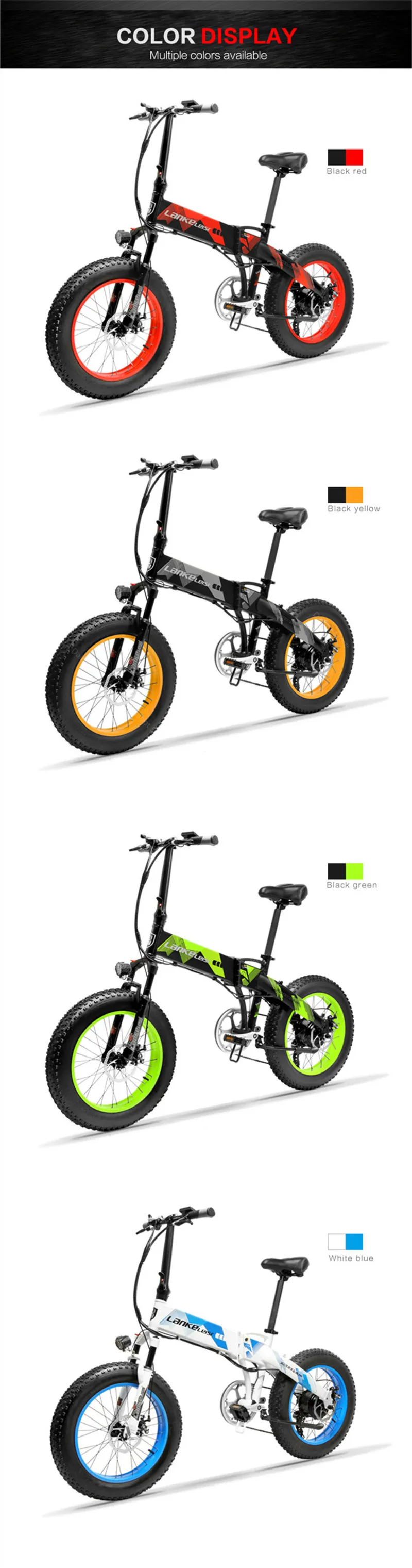 XT2000 Electric Bike Bicycle Two Wheeled Electric Bicycles 20 Inch Off Road Tires Adults Electric Scooter 500W 48V (43)