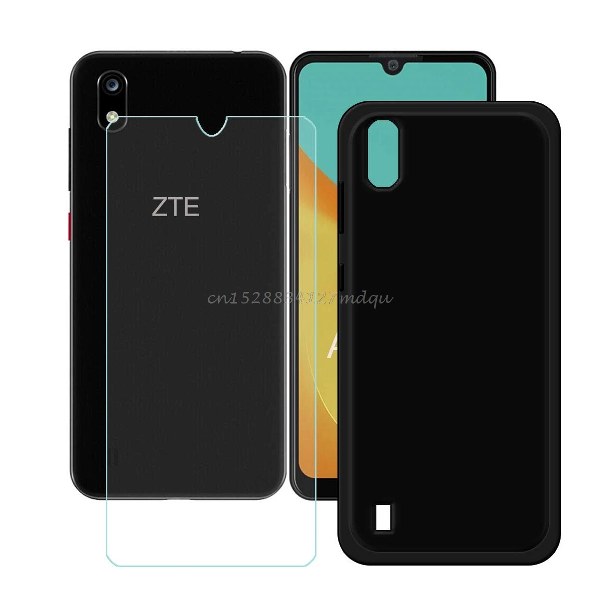 

ZTE Blade A7 2019 Tempered Glass Case Soft Silicone Phone Case With Full Tempered Glass For ZTE Blade A3 2019 A5 2019