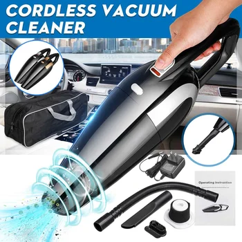 

120W Cordless Wireless Car Vacuum Cleaner Automobile Auto Portable Handheld Vacuum Cleaner Wet Dry Dual Use Duster US Plug Home