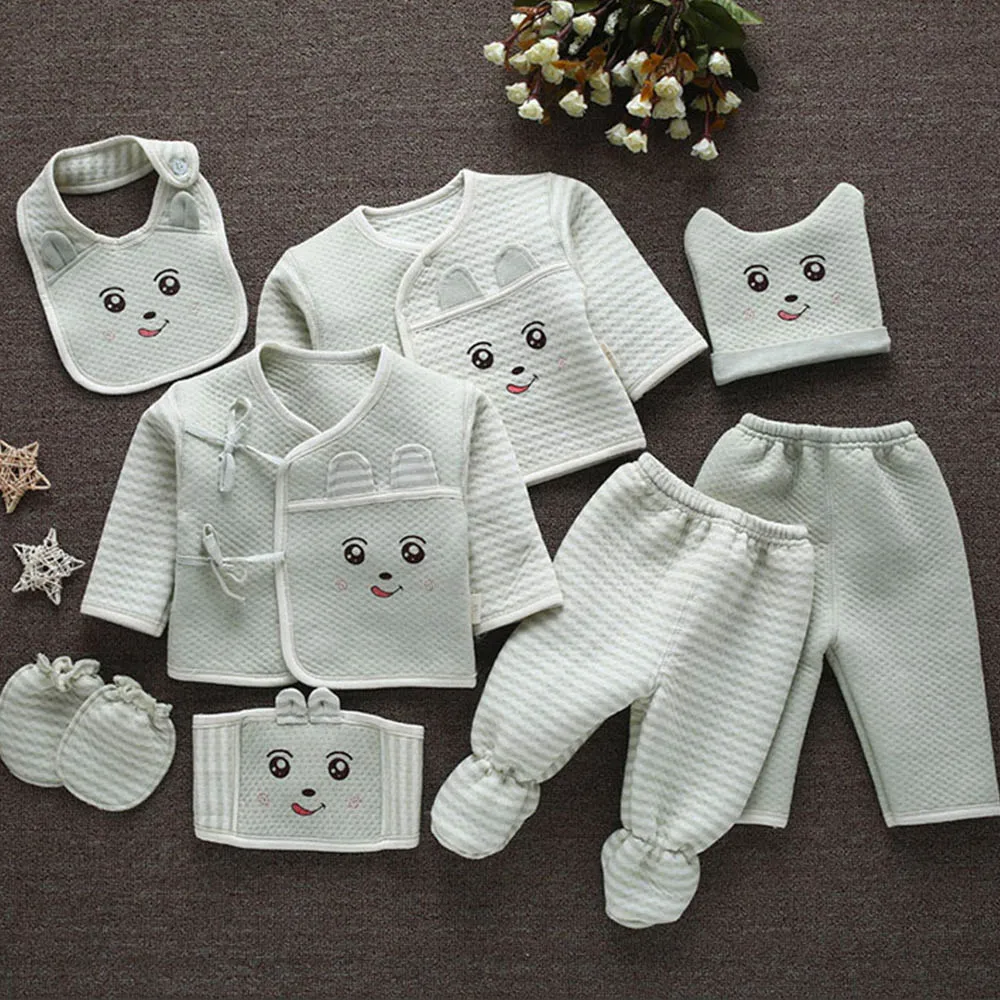 AmyaBaby 8 шт./компл. из хлопка новорожденных Рождественский наряд для девочек с персонажами из мультфильмов для маленьких мальчиков, детская одежда для девочек и мальчиков Костюмы комплект деловой Подарочный костюм из нержавеющей стали