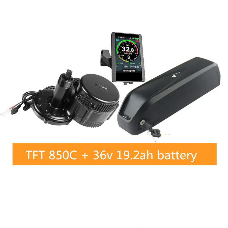 P850C 36V 19.2AH ЕС нет налога bafang BBS02B 36В 500 Вт Средний центральный кривошипный двигатель электрический велосипед конверсионный комплект с 36 В 17.4ah 19.2ah литиевая батарея - Цвет: P850C 36V 19.2AH