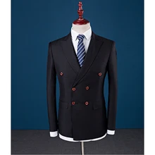 Классический деловой мужской пиджак, черный, белый, серый, деловой блейзер для вечеринки, свадьбы, жениха, певицы, приталенный Блейзер, Hombre Masculino