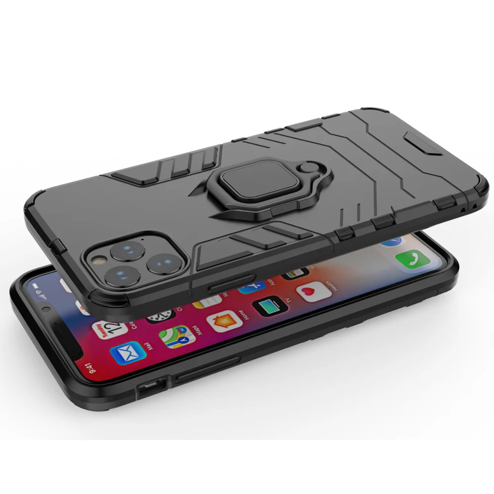Противоударный бронированный чехол для iPhone 11 Pro 11 Pro Max Stand Car Ring Phone Cover для Apple iPhone 11 Pro max case