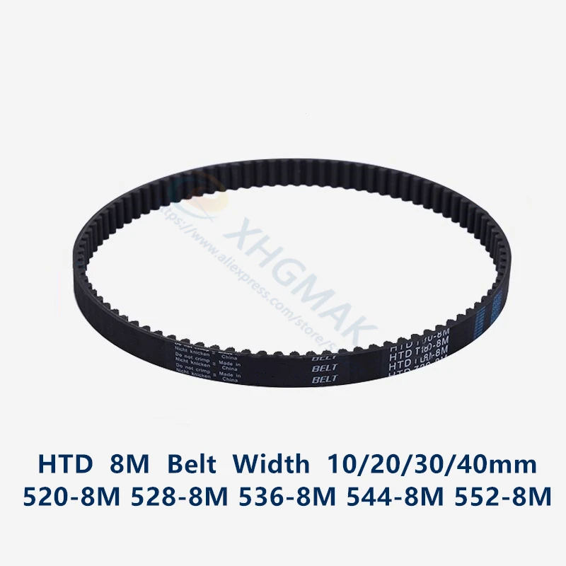 

HTD 8M synchronous belt C=520/528/536/544/552 width 20/30/40mm Teeth 65 66 67 68 69 HTD8M Timing Belt 520-8M 536-8M 552-8M