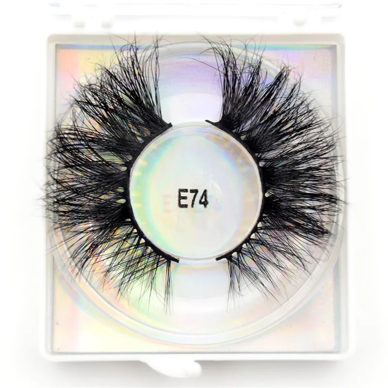 E74 Round Visofree 25 мм норковые ресницы драматические длинные норковые ресницы макияж полная полоса ресницы 25 мм накладные ресницы 3D норковые ресницы многоразовые - Цвет: E74 Round