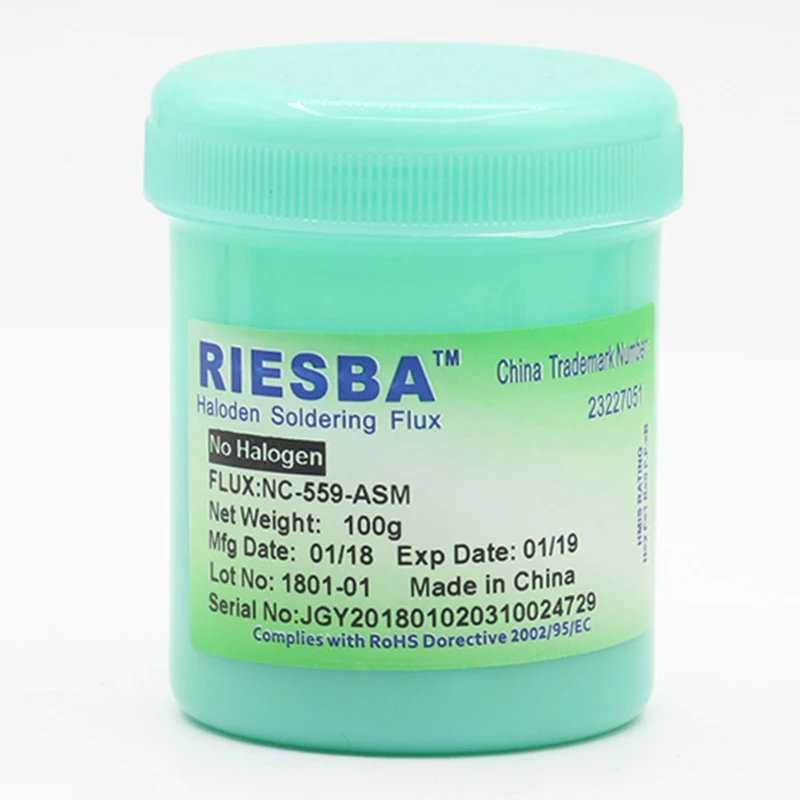 RIESBA NC-559-ASM без очистки паяльной пасты паяльная паста без свинца флюс паяльной пасты 100 г для smt bga реболлинговая пайка сварки