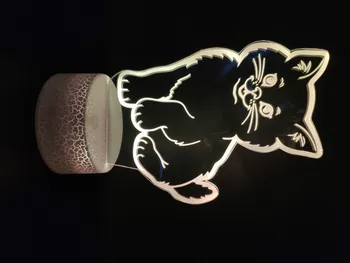 

3D Lamp Cute Pets Cats Animal for Girls Best Decoration for Living Room Atmosphere Battery Powered Usb Led Night Light Lamp