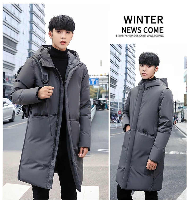 TFETTERS Brand Clothing New Down Feather Long Coats Winter Warm White Duck Down Jacket Men Coats Mens Down Jacket Is Long