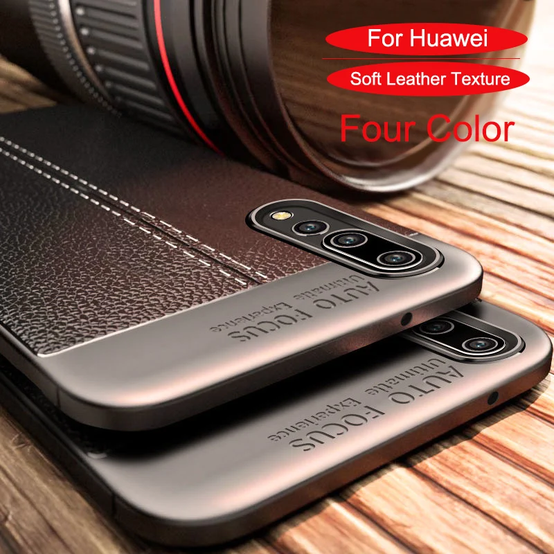 

Soft Silicone Case Cover For huawei Honor 8C mate 20 X PRO Y9 2019 Case For huawei Honor 8X max Shockproof Leather Texture Cover