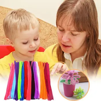 

200pcs DIY Educational Toys Children Sticks Colorful Twist Rod Craft Pipe Cleaners for DIY Craft Chenille Stems Handmade