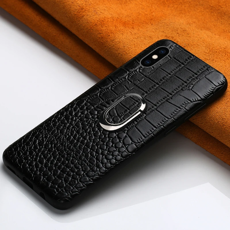 

Genuine Leather Magnetic bracket phone case for iphone XR case 6 7 8 XSAll inclusive business Multifunction for iphone x case