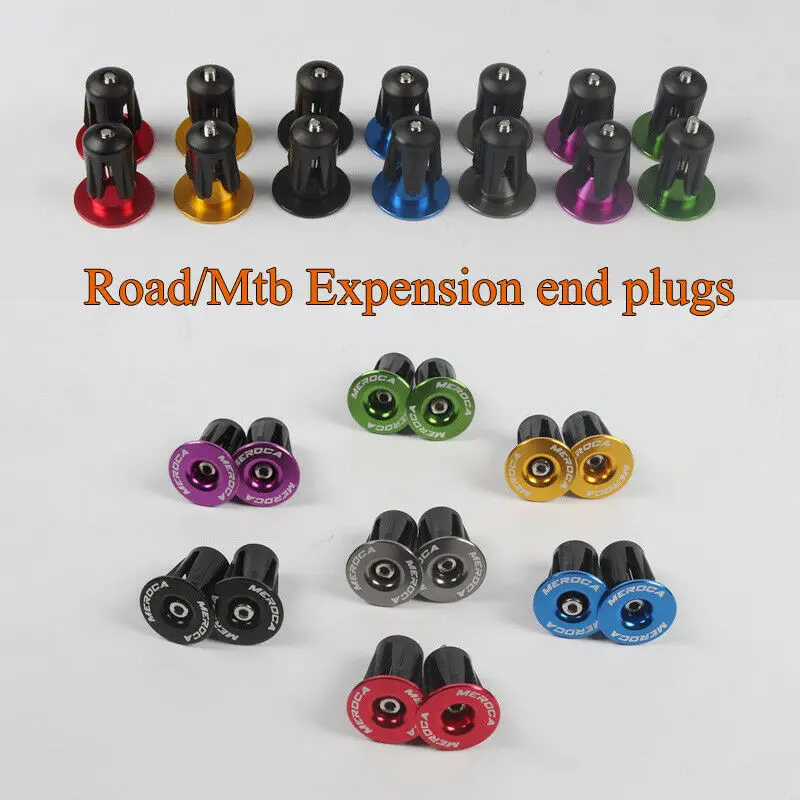 

Mountain Bike Bar End Plugs 2PCS Aluminum Alloy Lock Bicycle Accessories MTB Road Bike Handlebar Plug End Cap