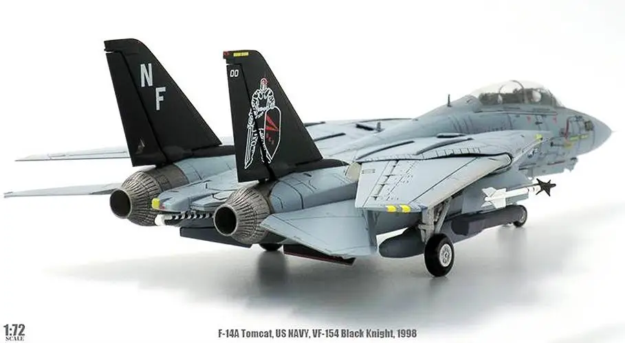 JC Крылья ВМС США F-14A Tomcat VF-154 черные рыцари 1/72 литая модель самолета