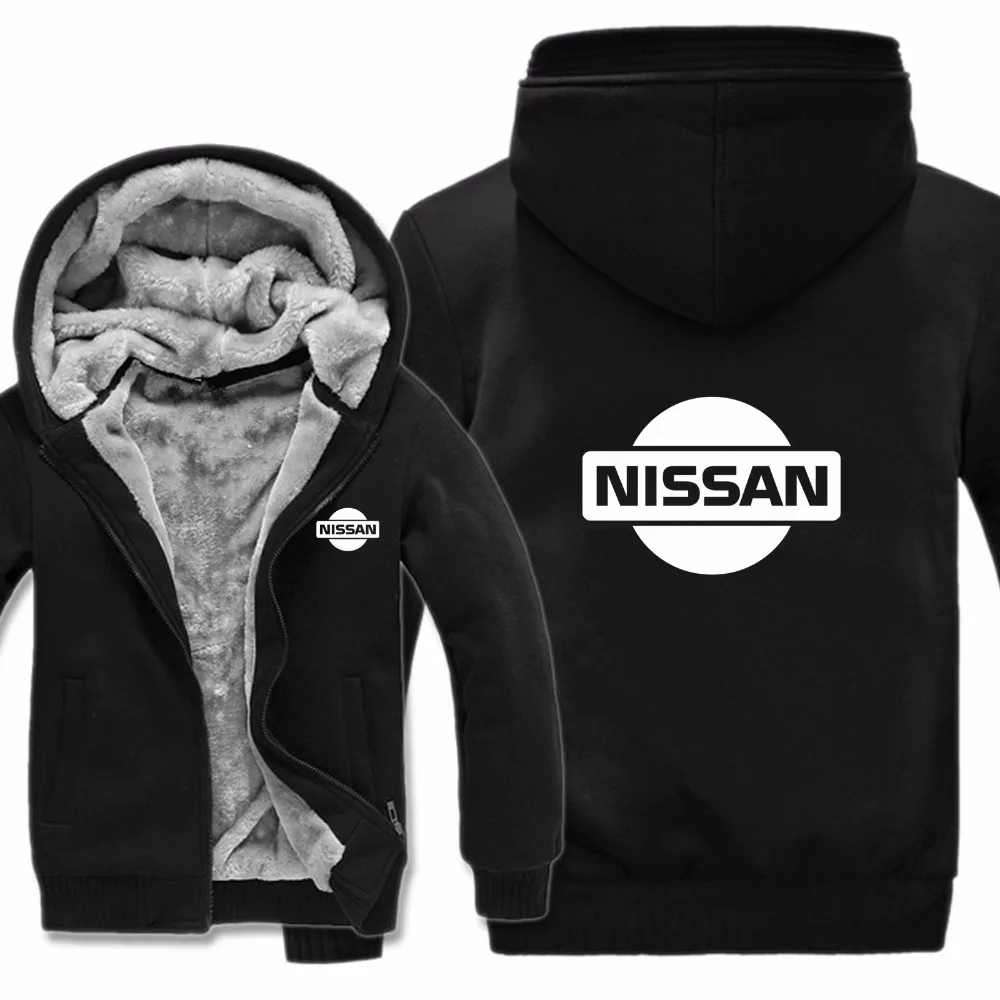 Nissan, толстовки, куртка, зимний пуловер, машинное Мужское пальто, шерстяная подкладка, флис, унисекс, Nissan GT-R, толстовки
