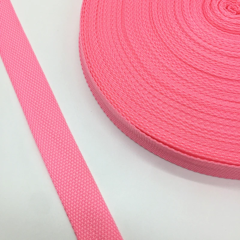 Pink 50 ярдов "(25 мм) ремень нейлоновая тесьма ранец обвязка швейная сумка ремень аксессуары - Цвет: Pink