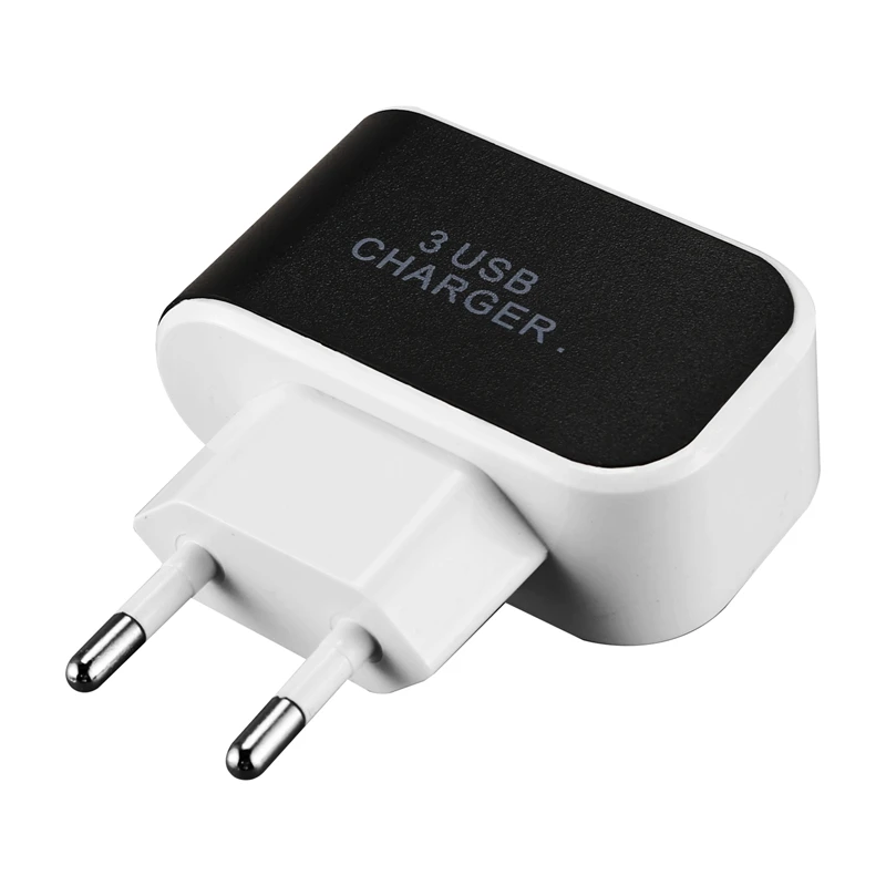 Зарядное устройство USB 3.1A адаптер переменного тока/зарядное устройство/штепсельная вилка европейского стандарта черный