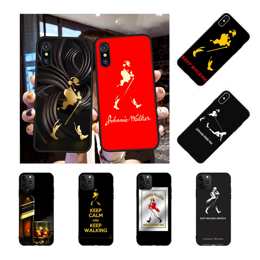NBDRUICAI классический Виски Johnnie Walker черный ТПУ мягкий чехол для телефона iPhone 11 pro XS MAX