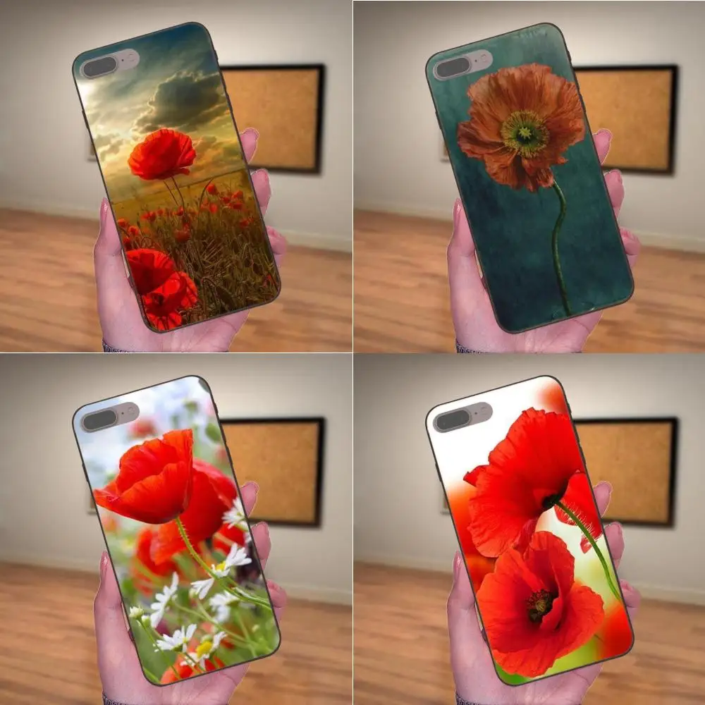 Poppy Flower для Galaxy C5 C7 J1 J2 J3 J330 J5 J6 J7 J730 2017 Ace Core Duo Max Mini Plus Prime Pro мягкий чехол телефона |