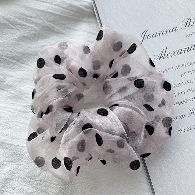 Oversized Scrunchies Organza Hair Ties Elastic Hair Band Women Girs Ponytail Holder Fashion Hair Ropes Headband Hair Accessories XXD0003-3