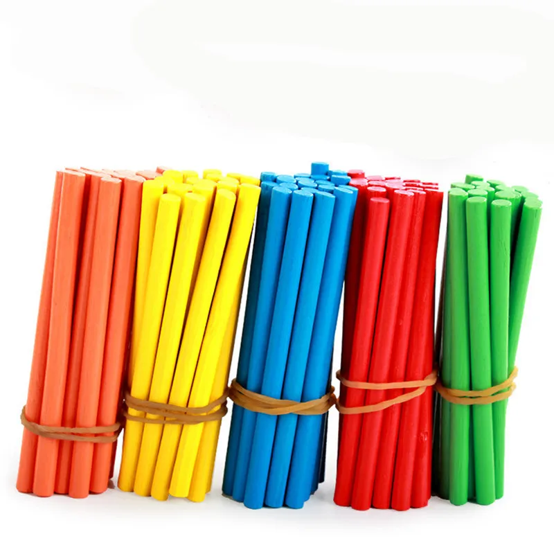 100 шт. детские деревянные блоки с подсчетом|Юный математик| |